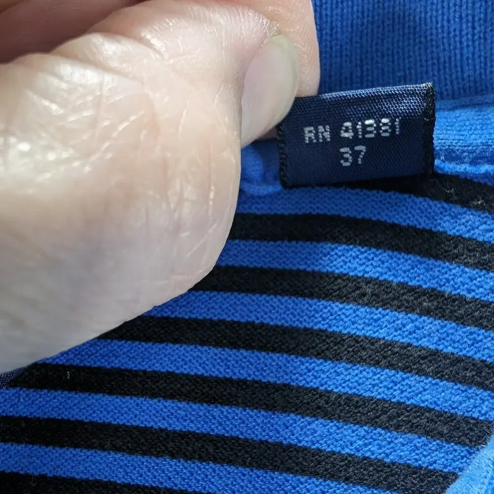 Polo Golf Ralph Lauren Shirt Mens Large Blue Black Stripes Performance Preppy